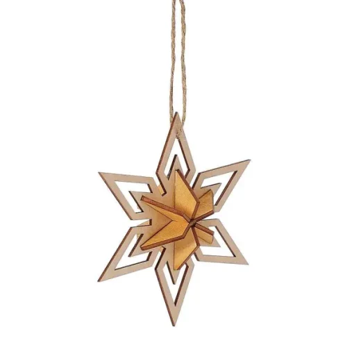 Department 56 Flourish<Wooden Star Orn